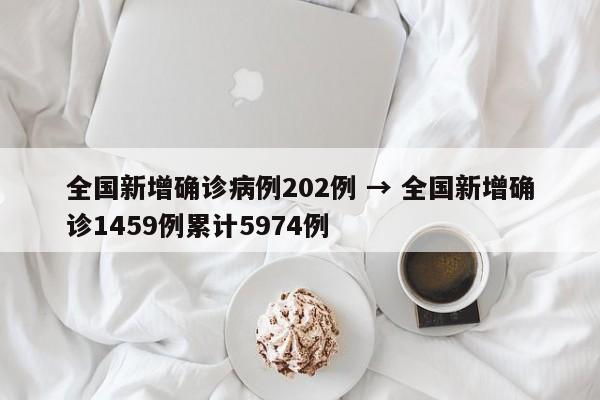 全国新增确诊病例202例 → 全国新增确诊1459例累计5974例