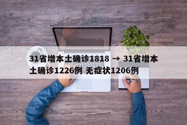 31省增本土确诊1818 → 31省增本土确诊1226例 无症状1206例