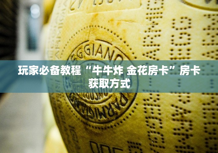 玩家必备教程“牛牛炸 金花房卡”房卡获取方式 玩家必备教程“牛牛炸 金花房卡”房卡获取方式